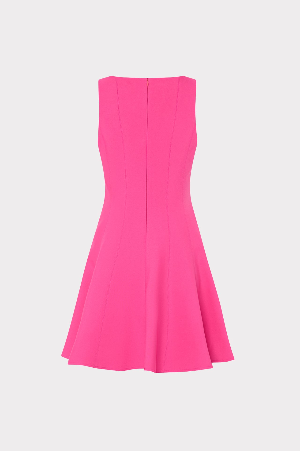 Sleeveless Stretch Cady Fit And Flare in Orchid Fuchsia | MILLY Sleeveless Stretch Cady Fit And Flare in Orchid Fuchsia | MILLY