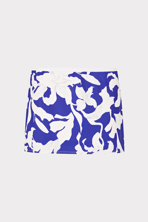 Lily Silhouette Swim Skirt Blue/Ecru Image 1 of 6
