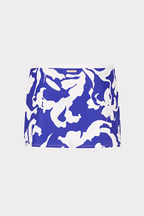 Lily Silhouette Swim Skirt Blue/Ecru Image 5 of 6