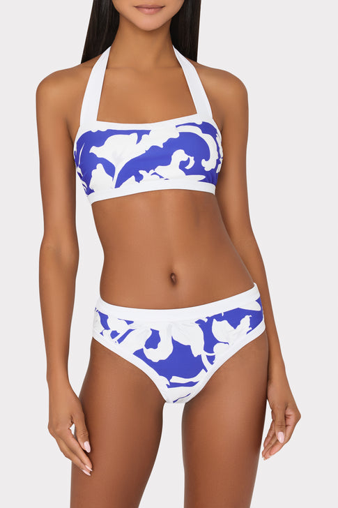 Lily Silhouette Bikini Bottom Blue/Ecru Image 2 of 5