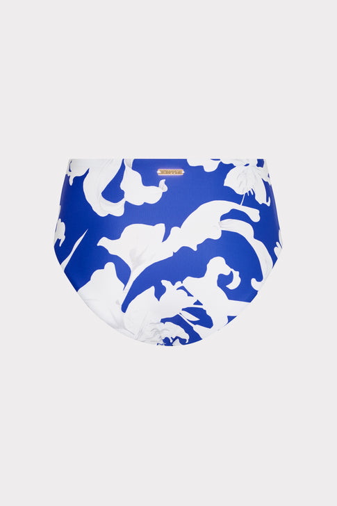Lily Silhouette Tie Bikini Bottom Blue/Ecru Image 4 of 4