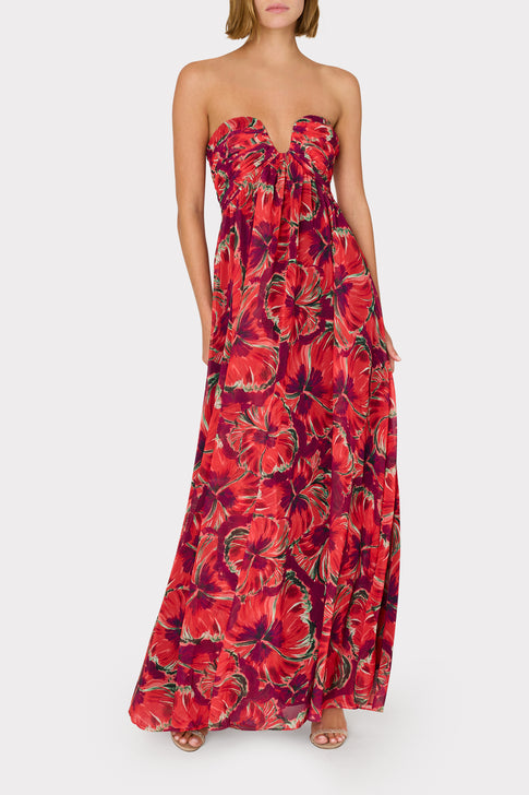 River Windmill Floral Dress Red Multi Image 2 of 4