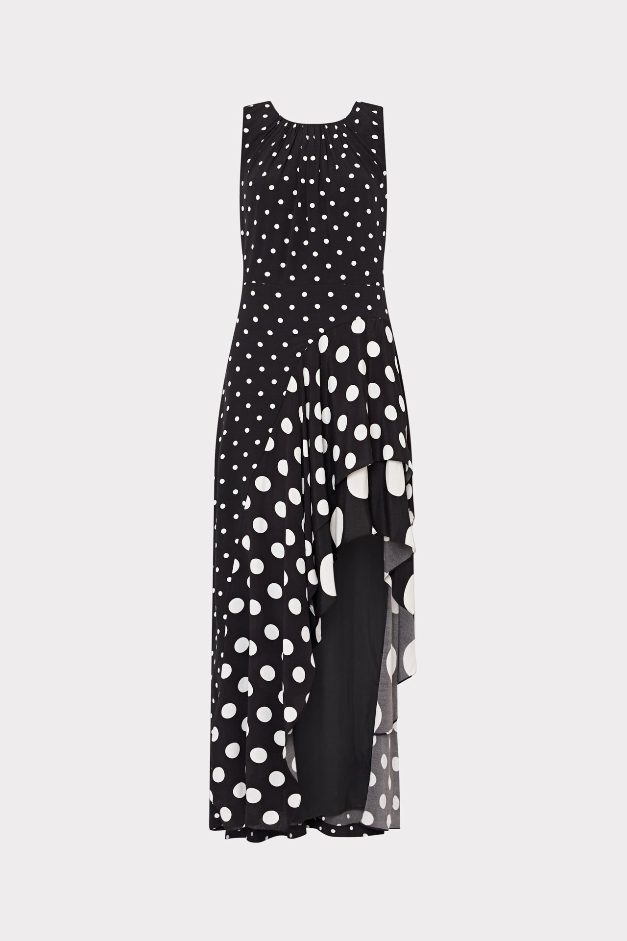 Spencer Polka Dot Midi Dress in Black/White | MILLY Spencer Polka Dot Midi Dress in Black/White | MILLY