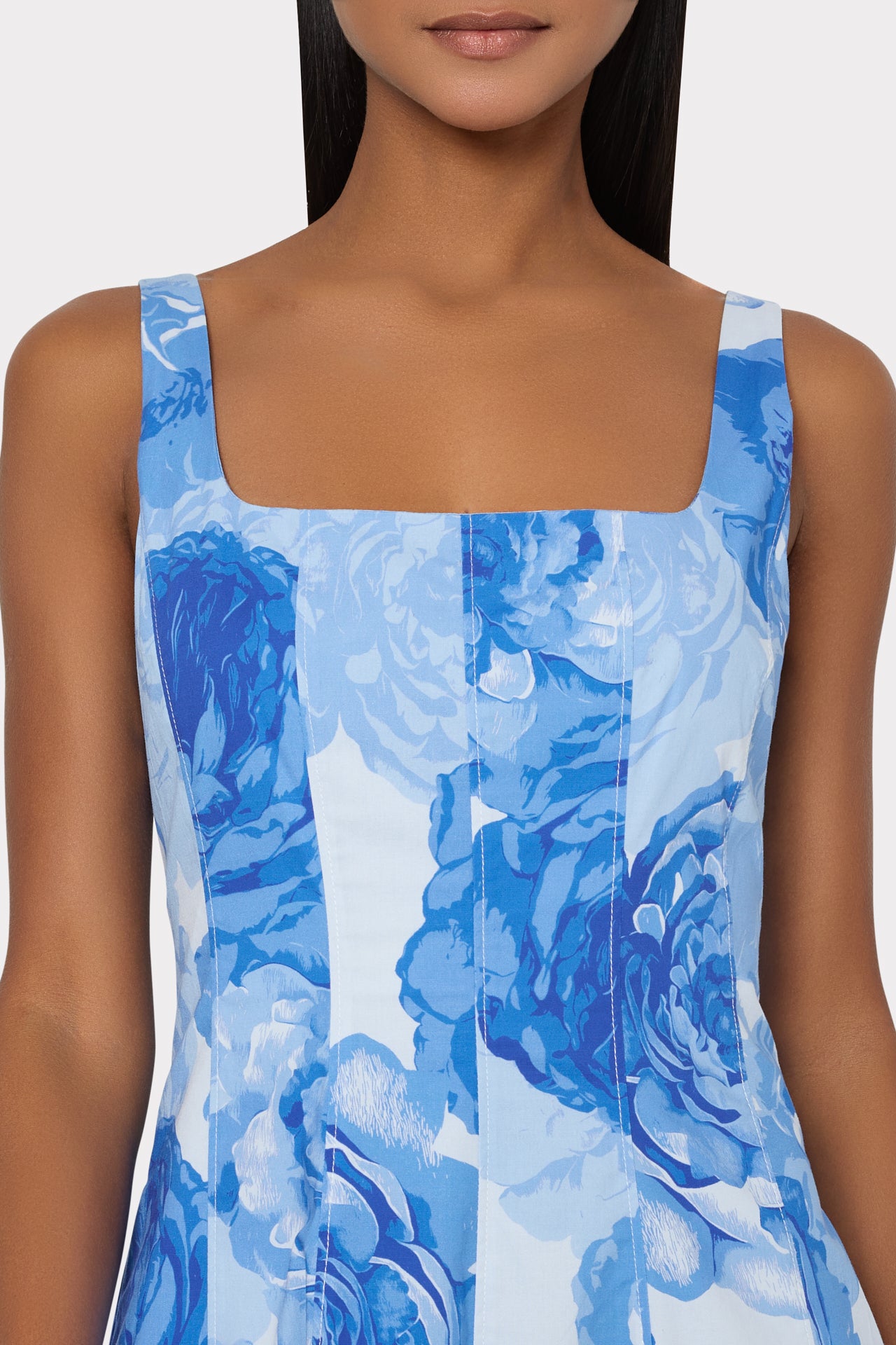 Milly Nia Printed Poplin Midi Dress 10