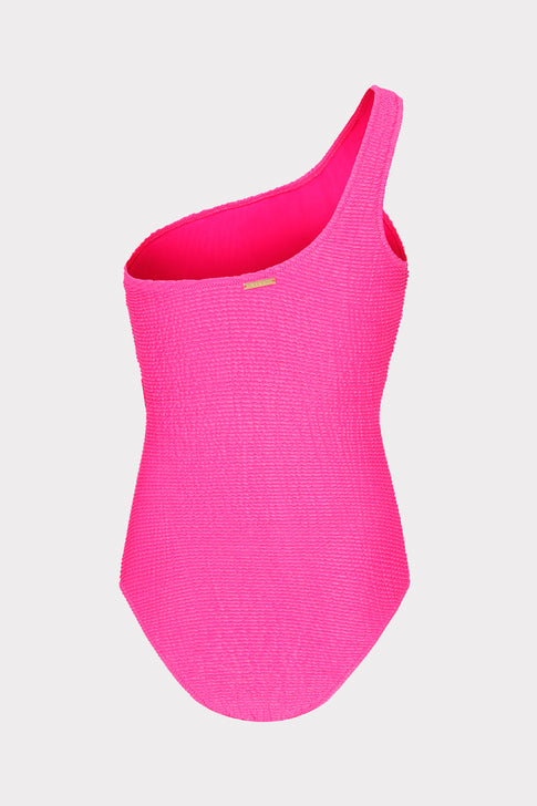 Joni One Shoulder One Piece Neon Pink Image 4 of 4