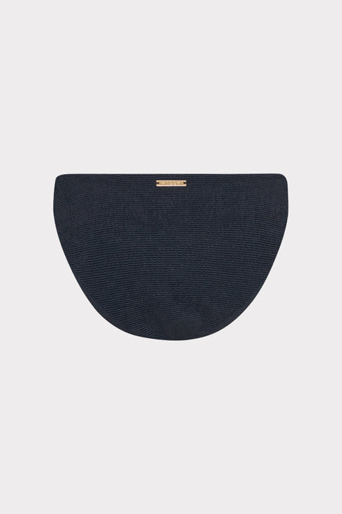 Margot Solid Texture Bikini Bottom Black Image 4 of 4
