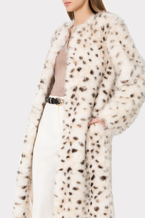 Eva Printed Faux Fur Coat
