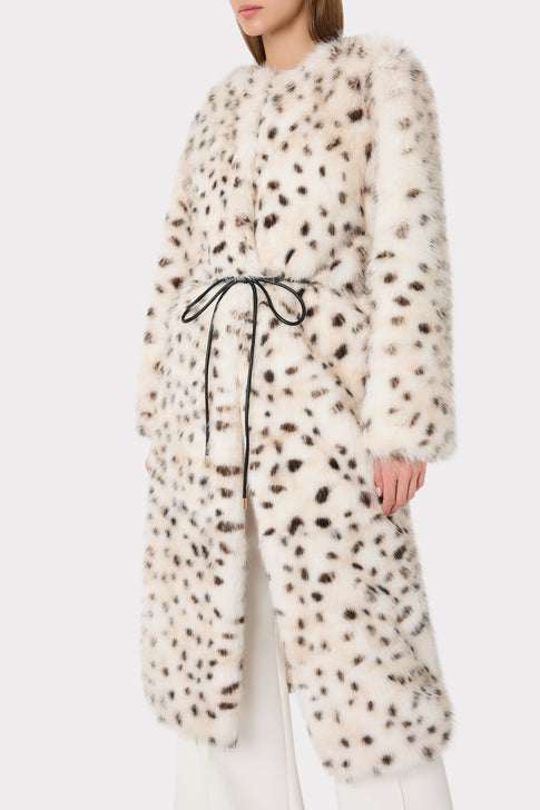 Eva Printed Faux Fur Coat