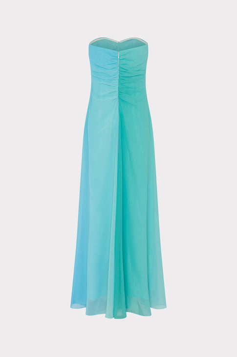 Sunset Stripe Strapless Dress Blue Multi Image 5 of 5