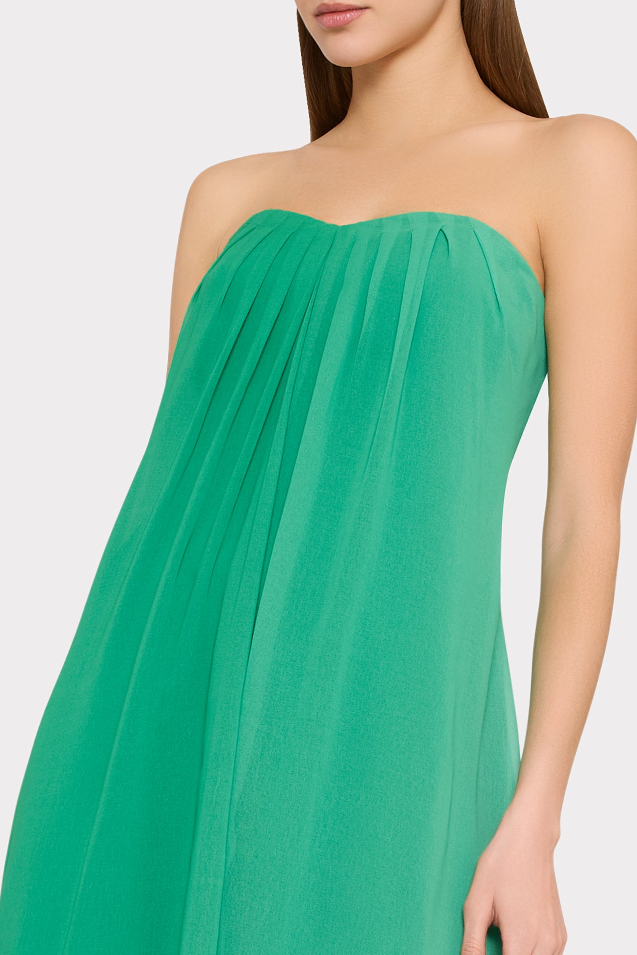 Sunset Stripe Strapless Dress in Green | MILLY Sunset Stripe Strapless Dress in Green | MILLY