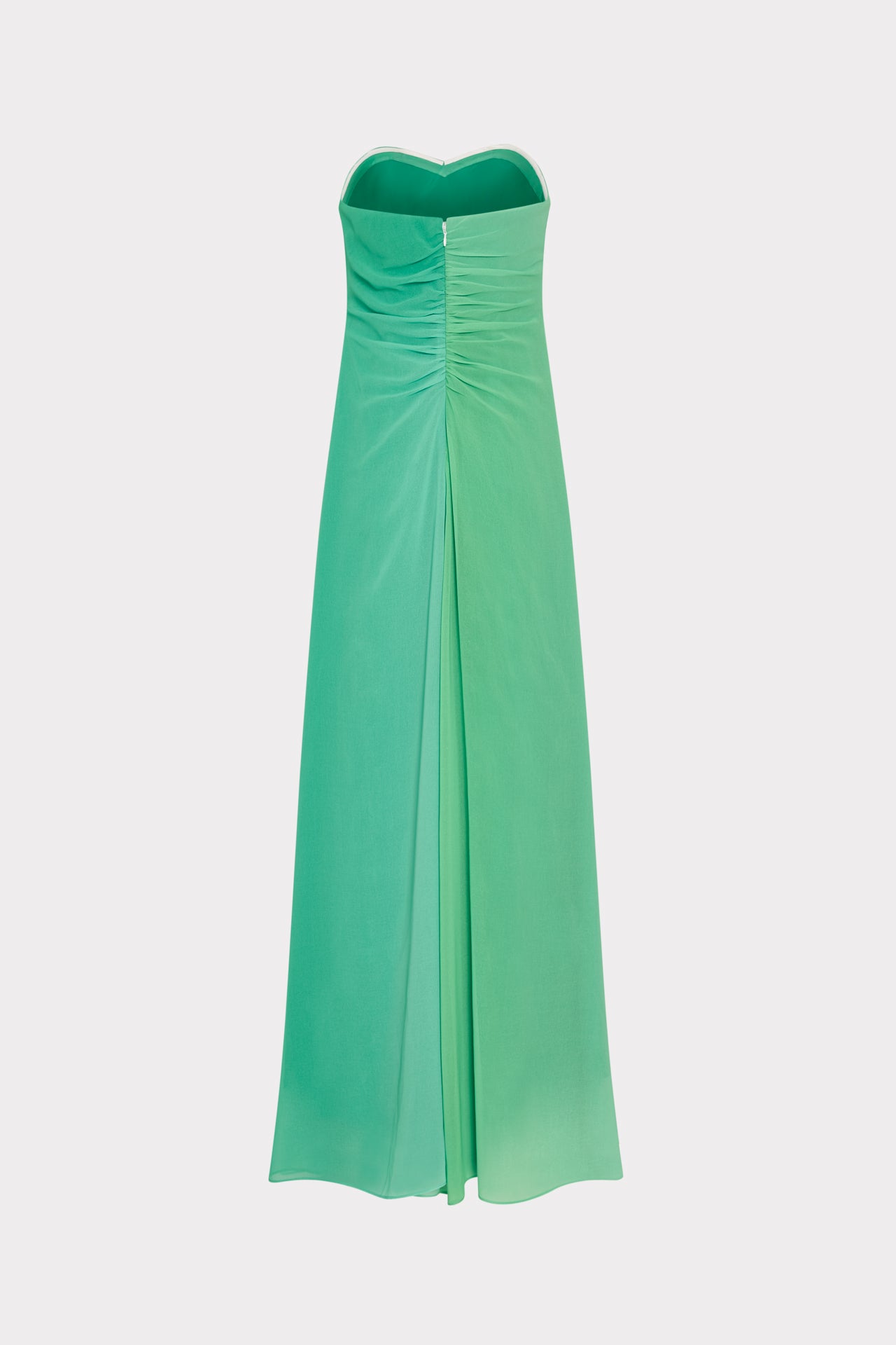 Sunset Stripe Strapless Dress in Green