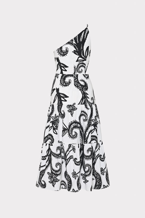 Vintage Vine Poplin Dress Black/White Image 5 of 5