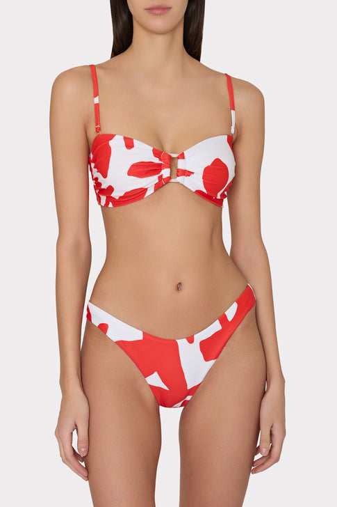 Grand Foliage Bikini Top Red/White Image 2 of 6