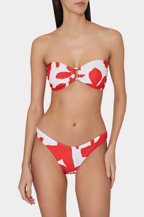 Grand Foliage Bikini Top Red/White Image 3 of 6