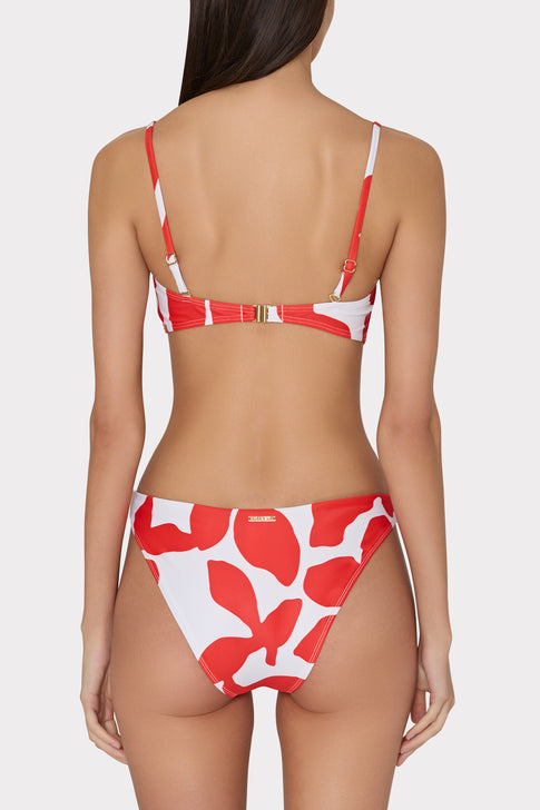 Grand Foliage Bikini Top Red/White Image 4 of 6