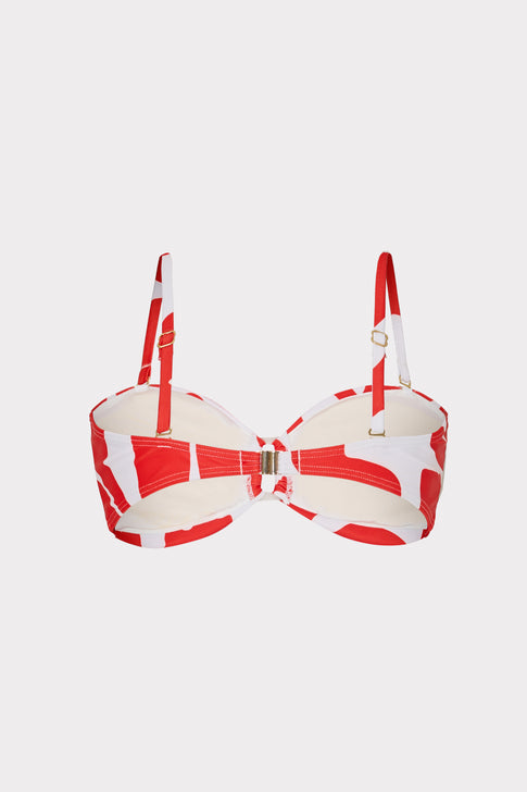 Grand Foliage Bikini Top Red/White Image 6 of 6