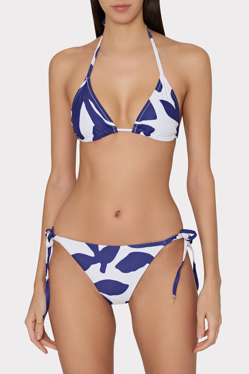 Grand Foliage String Bikini Bottom Navy/White Image 2 of 4