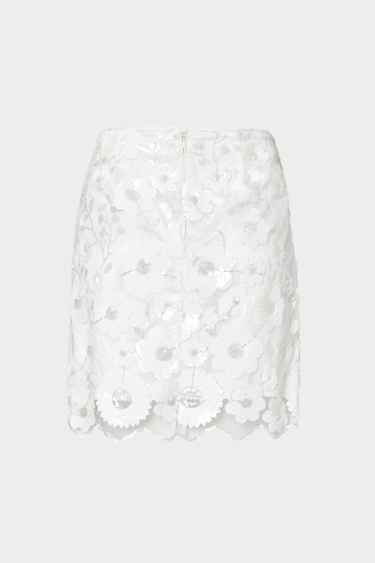 Kristina Floral Cascading Sequins Skirt