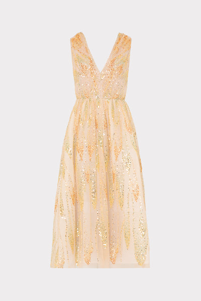 slim fit dress slacks Milly Tinsley Tulle Dress - Blush
