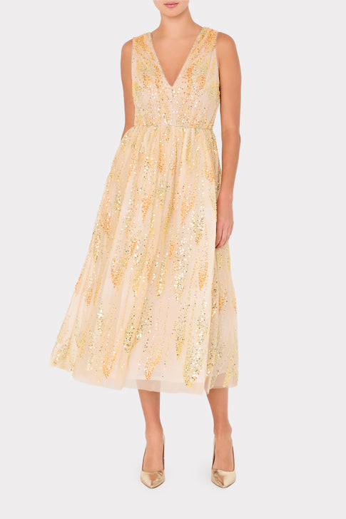 Tinsley Tulle Sequin Embroidered Dress Blush Image 2 of 4