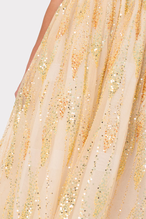Tinsley Tulle Sequin Embroidered Dress Blush Image 3 of 4