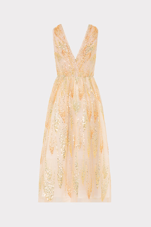 Tinsley Tulle Sequin Embroidered Dress Blush Image 4 of 4