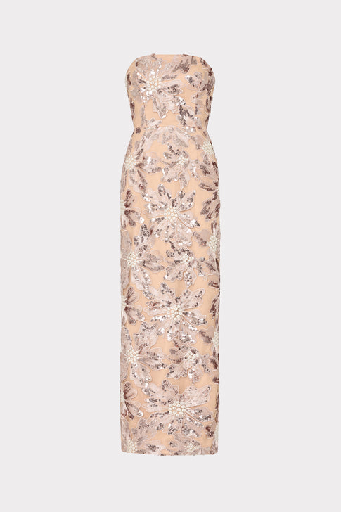 Meredith Sequin Maxi Dress White Multi Image 1 of 5