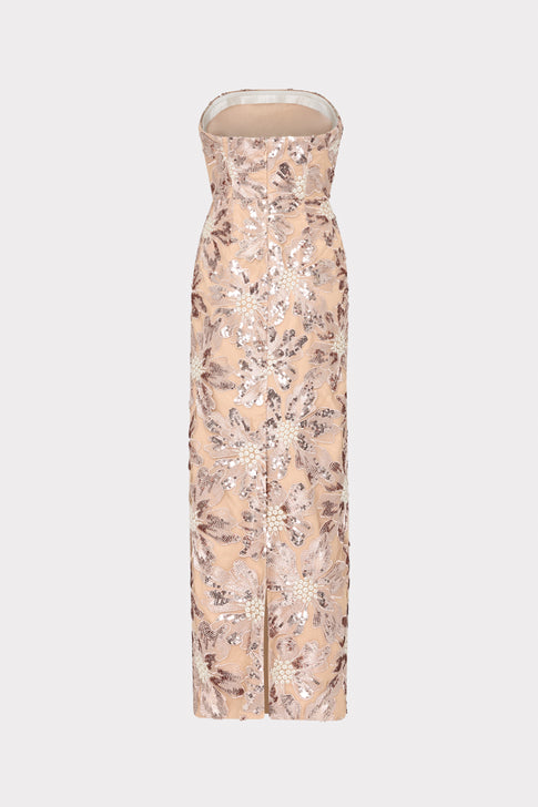 Meredith Sequin Maxi Dress White Multi Image 5 of 5