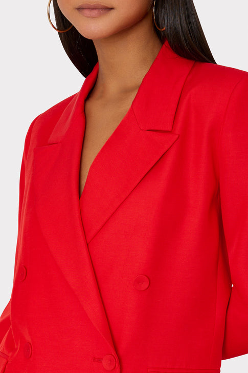 Abbi Double Breasted Blazer Red Image 3 of 4