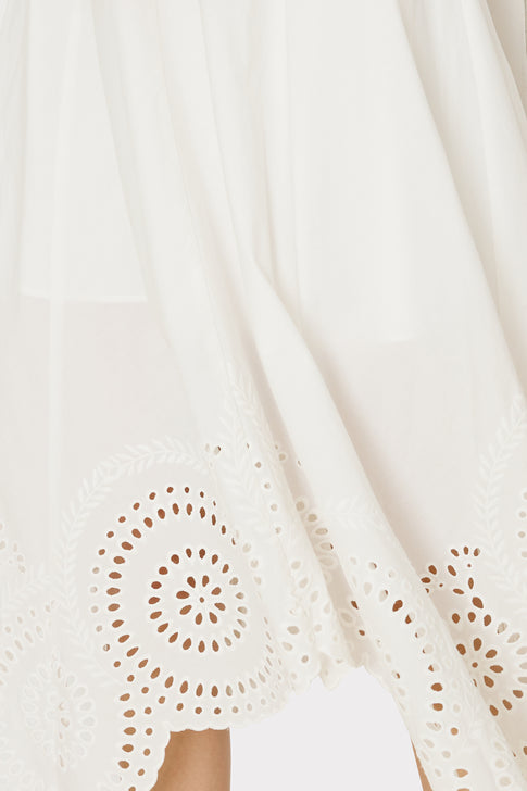 Camilla Poplin Embroidery Dress White Image 4 of 5