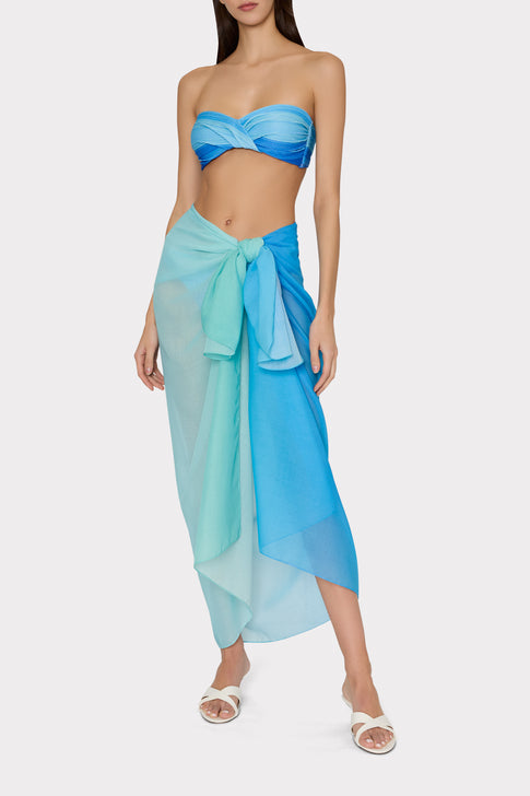 Blue Sunset Sarong Blue Multi Image 2 of 4