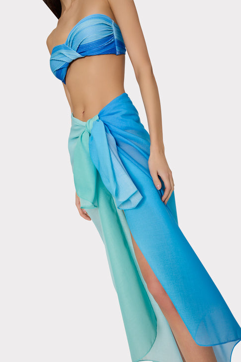 Blue Sunset Sarong Blue Multi Image 3 of 4