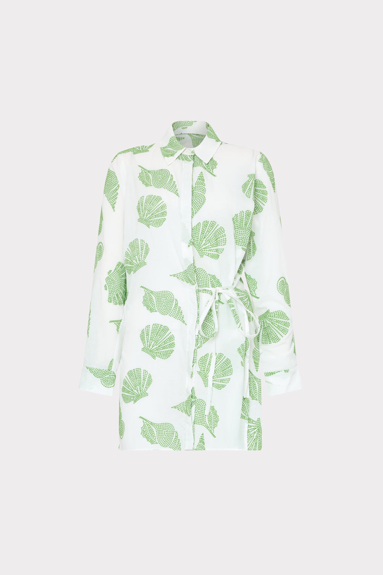 Cleo Embroidered Cover-Up Mini Dress in White/Green | MILLY Cleo Embroidered Cover-Up Mini Dress in White/Green | MILLY