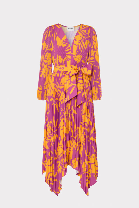 Liora Marigold Aroma Pleated Dress Multi Image 1 of 4