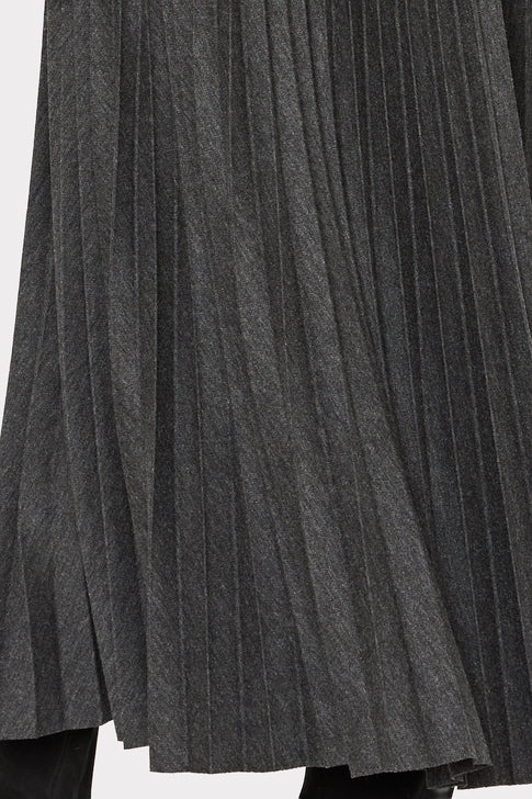 Pleated Midi Skirt Grey Image 3 of 4