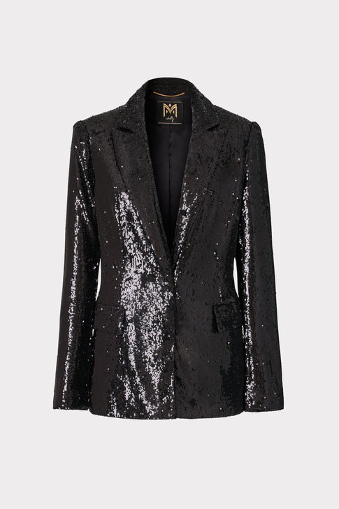 Alexa Sequins Blazer Black Image 1 of 4