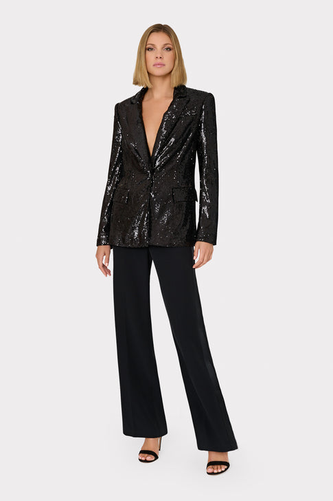 Alexa Sequins Blazer Black Image 2 of 4