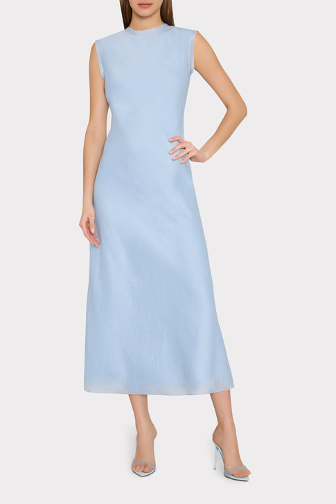 Linda Midi Dress in Light Blue