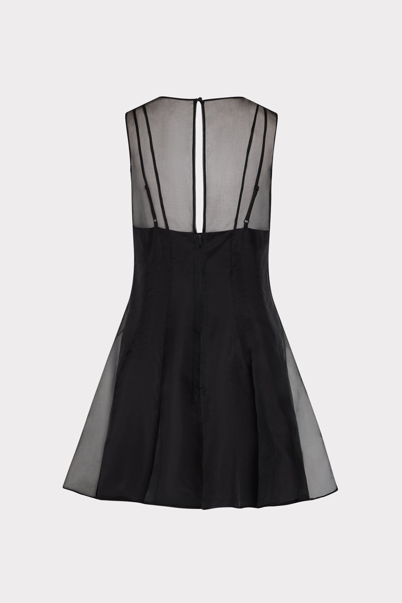 Milly Ophelia Organza Mini Dress, Black, Women's, 10