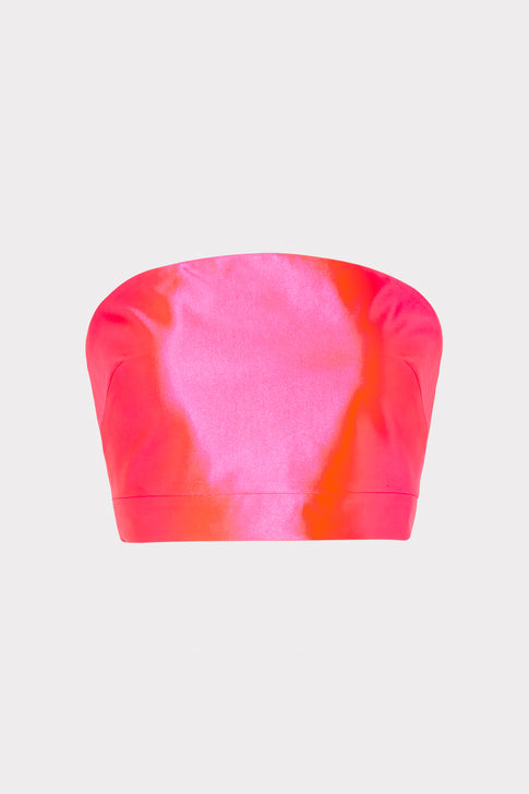 Satin Strapless Top