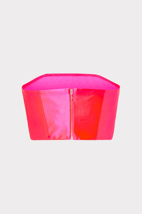 Satin Strapless Top