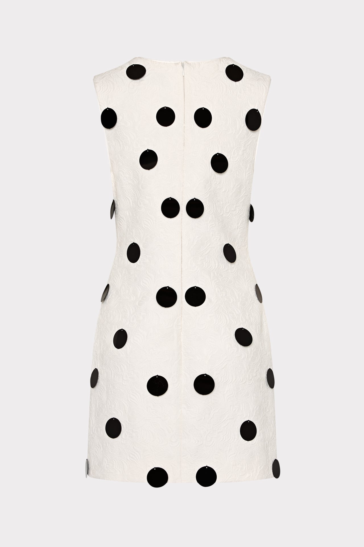 Ivette Polka Dot Pailette Mini Dress in White/Black | MILLY Ivette Polka Dot Pailette Mini Dress in White/Black | MILLY