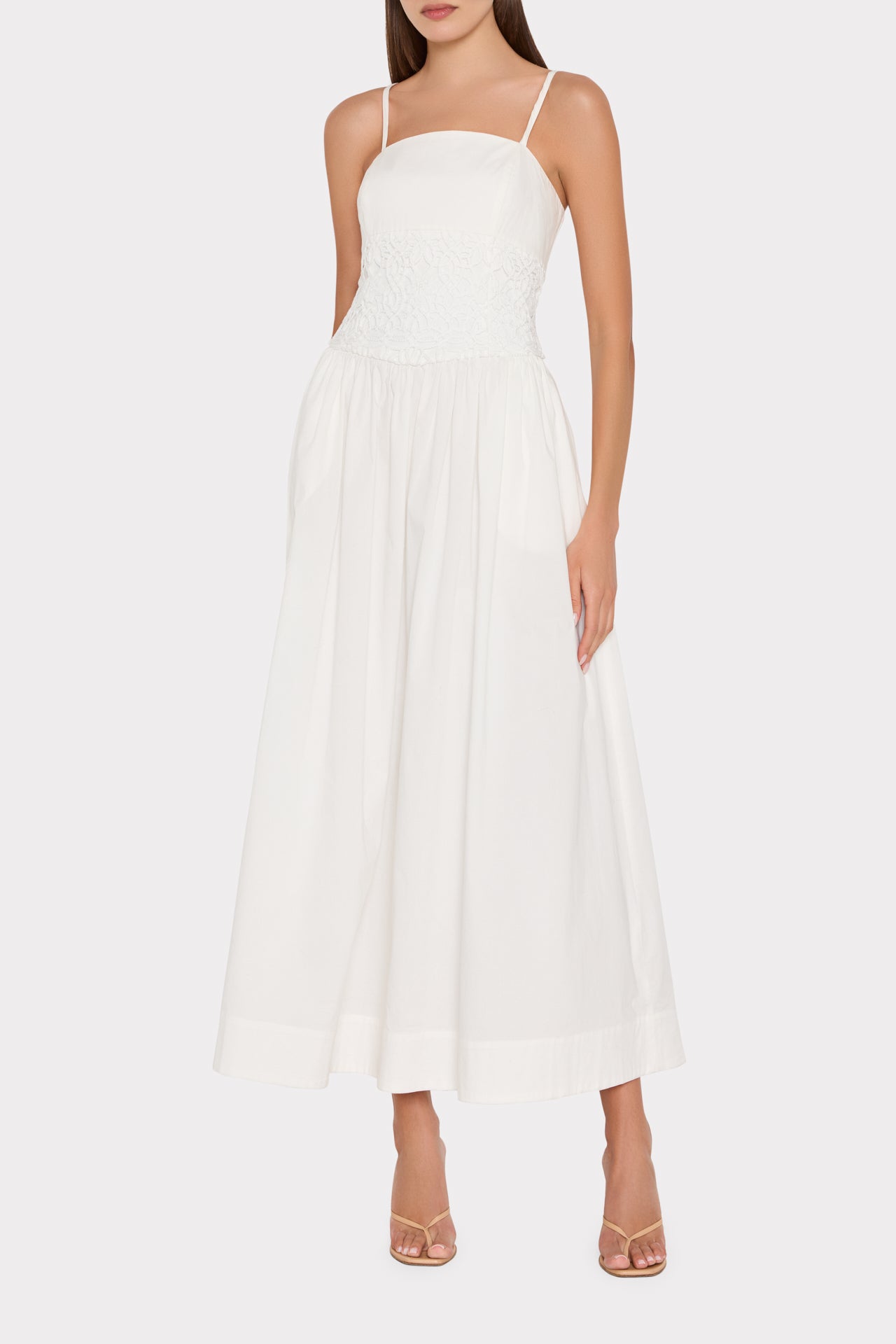 Lou Crochet Maxi Dress in White | MILLY Lou Crochet Maxi Dress in White | MILLY