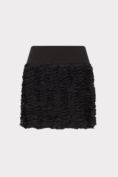 Ruffle Mini Skirt Black Image 1 of 4