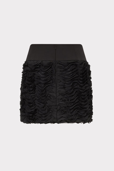 Ruffle Mini Skirt Black Image 4 of 4
