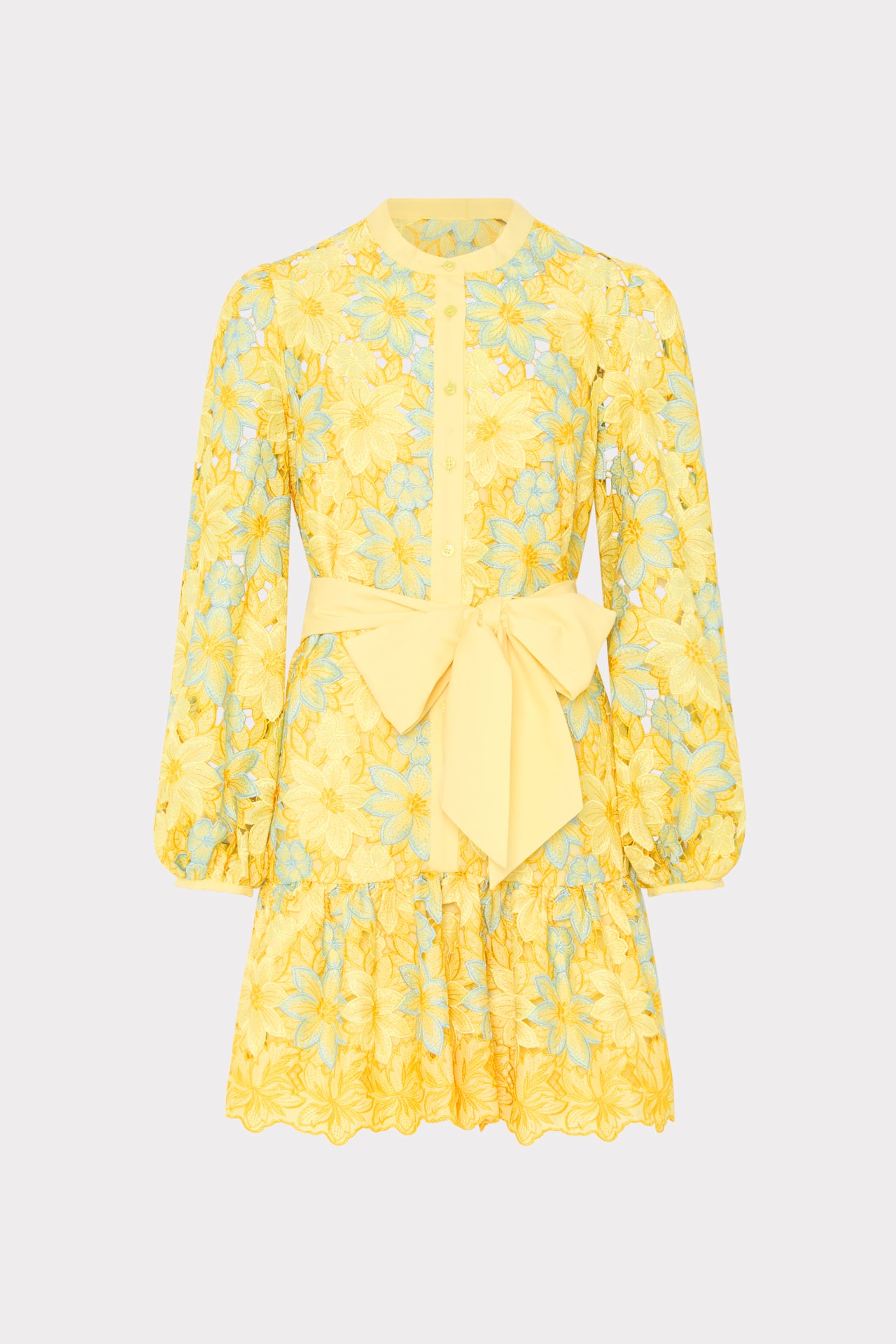Nellie Lace Dress in Yellow Multi | Milly Nellie Lace Dress in Yellow Multi | Milly