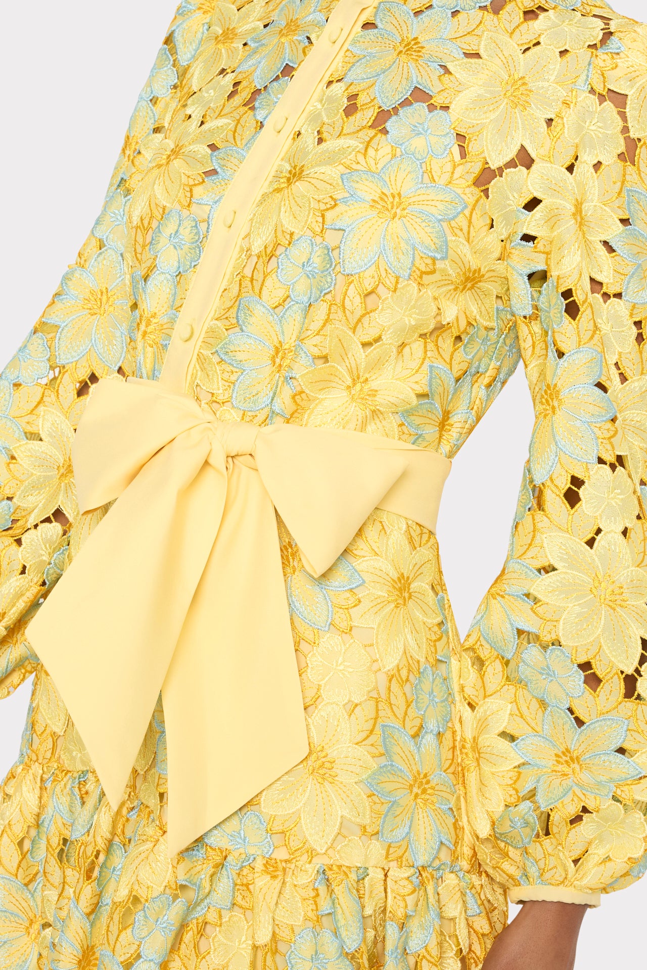 Nellie Lace Dress in Yellow Multi | Milly Nellie Lace Dress in Yellow Multi | Milly