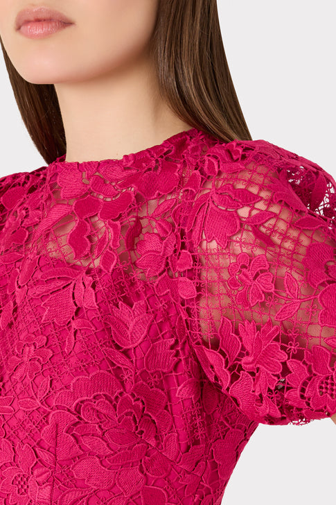 Yasmin Rose Mosaic Mini Dress Raspberry Image 3 of 4