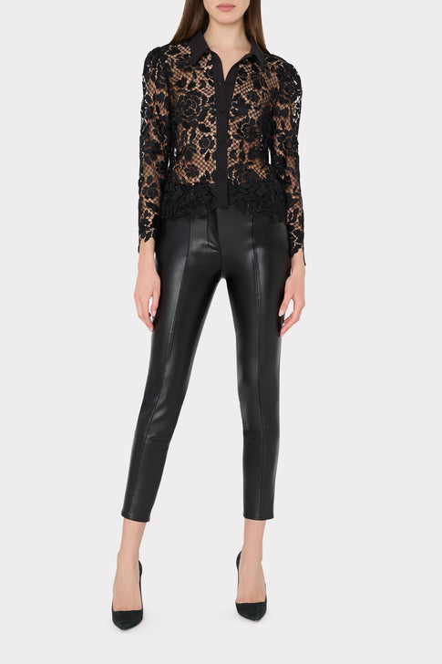 June Rose Mosaic Blouse Black Image 2 of 4