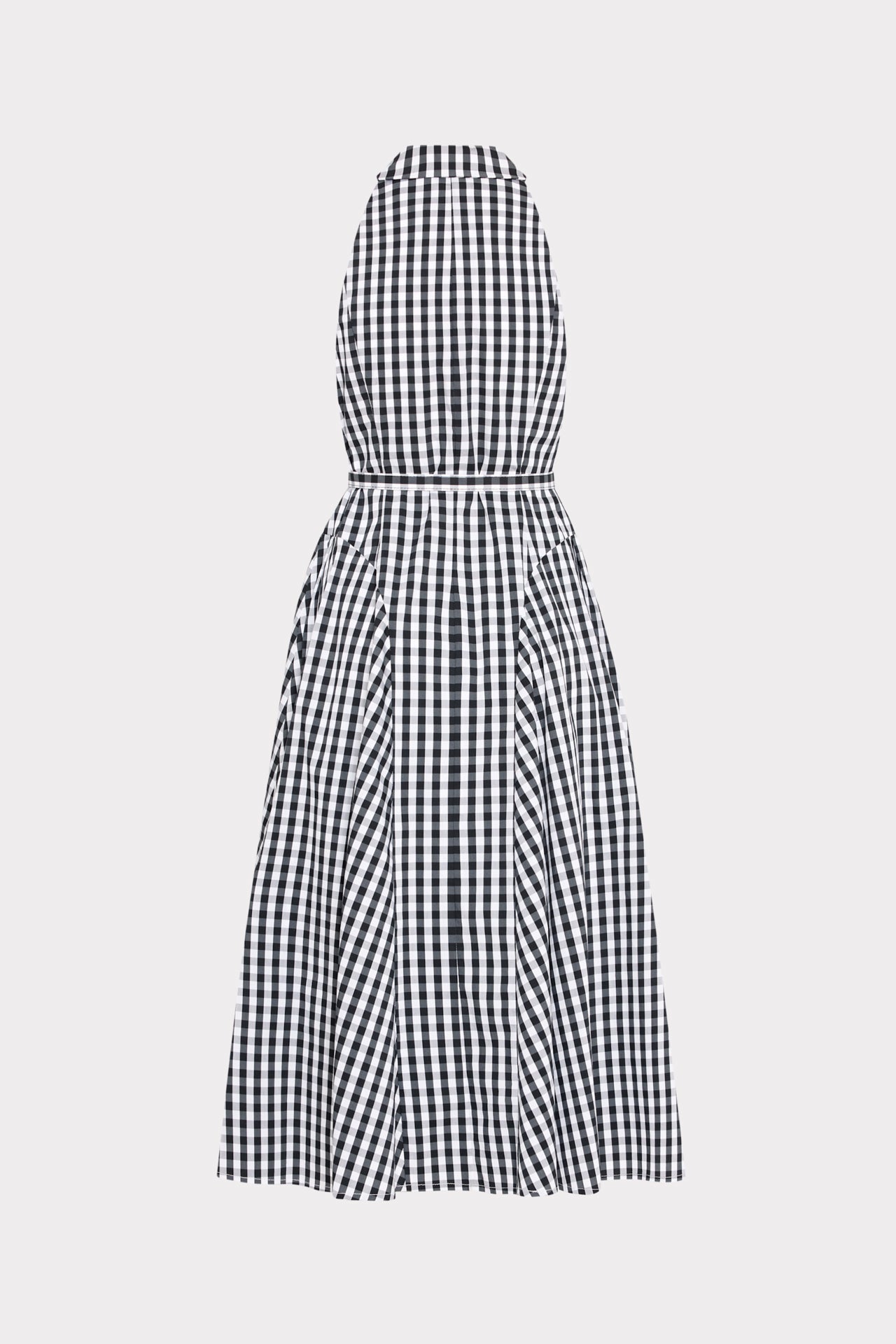 Milly Women's Maxine Gingham Midi Dress - Black - Size 12 - Black/White Milly Women's Maxine Gingham Midi Dress - Black - Size 12 - Black/White